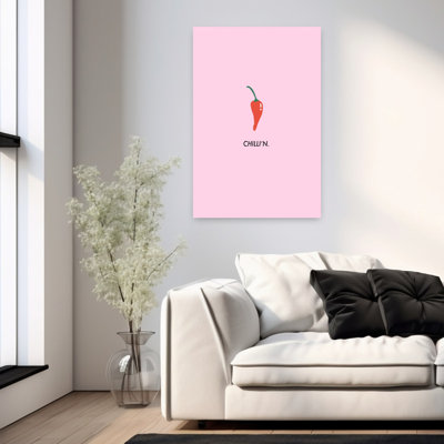 Art mural contemporain abstrait Chillin Chili Pepper