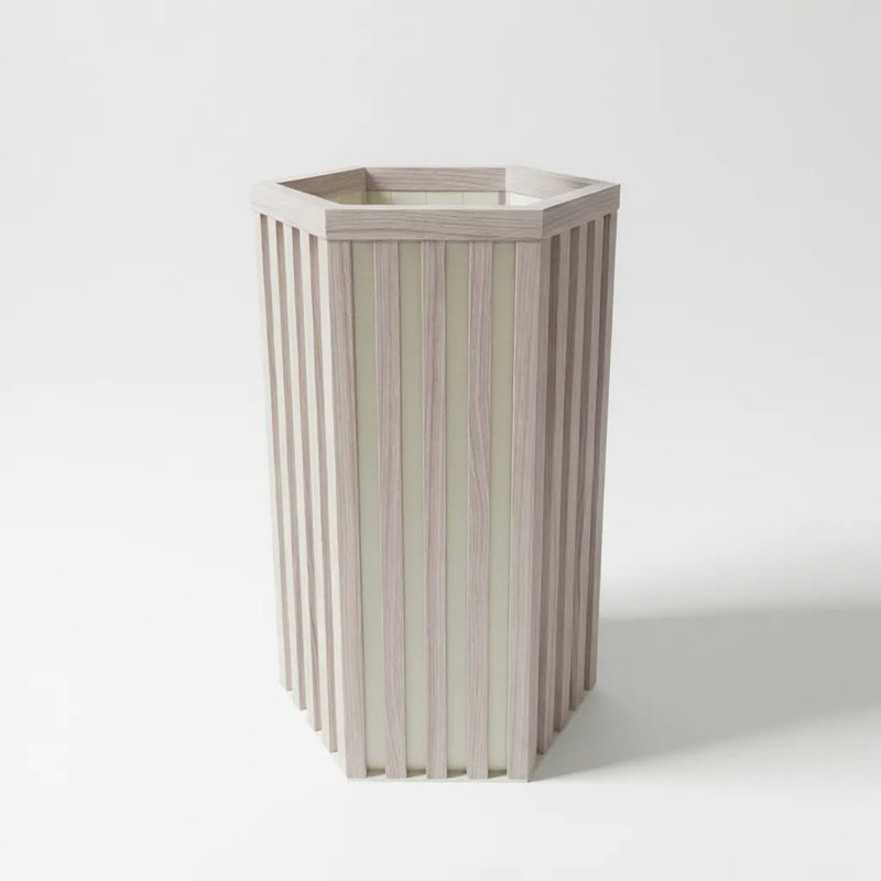 Jardinière à colonne hexagonale MD, H 22,25 po x l 13,5 po x P 11,75 po, Beige