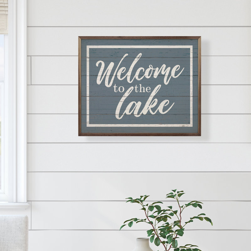 Welcome To The Lake Border - bleu, H 8 po x l 10 po