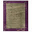 Antique Art Deco Room Size Wool Olive, Purple Rug