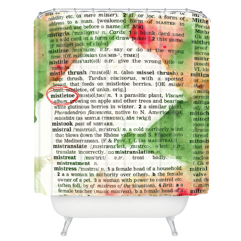 Rideau de douche simple gui dictionary art