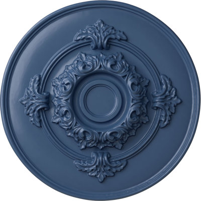 Médaillon de plafond classique Endurathane Bradford, DO 13 po x P 7 1/2 po x P 3/4 po (convient aux auvents jusqu'à 8 5/8 po), finition en nuage peinte à la main