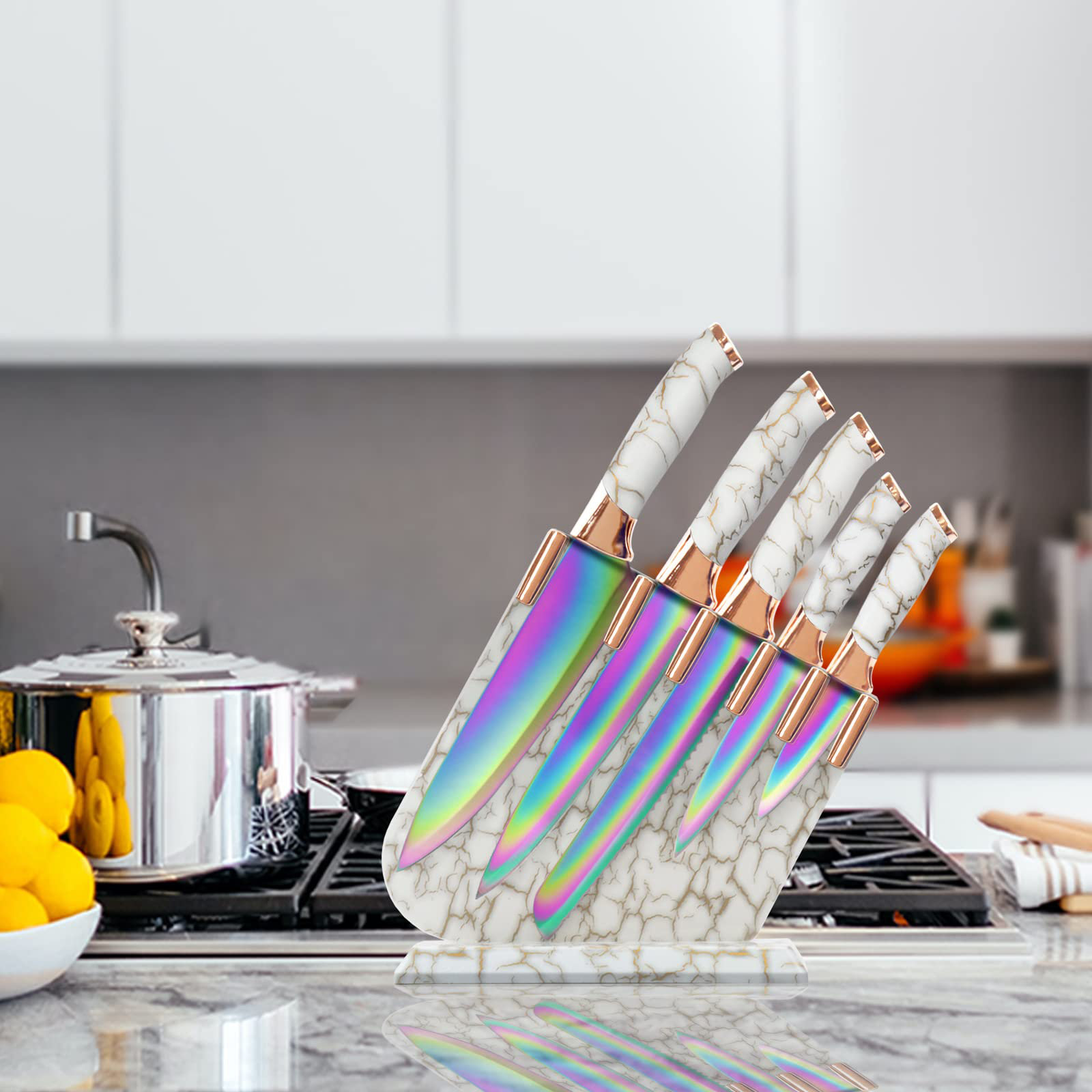 Viners 6-Piece Knife Block Set | Horizon Grey