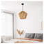 Suspension bohème en corde de chanvre de 43 cm (17 po), luminaire suspendu artisanal de style campagnard avec hauteur réglable, finition naturelle pour îlot de cuisine ou salle à manger (ampoule non incluse)