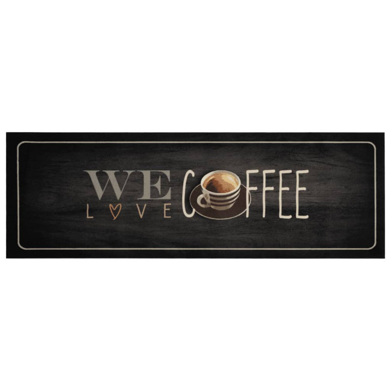 Snyderville Kitchen Mat, 60 x 180 cm, coffee text