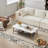 Coffee Table Rectangular Center Table For Living Room Open Space Side Table With Metal Frame