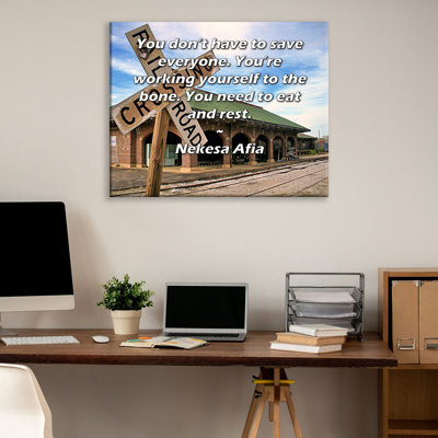 Toile tendue de la galerie ArtsyQuotes par Nekesa Afia: «Vous n'avez pas à sauver tout le monde. Vous travaillez tout seul. Vous devez manger et vous reposer.