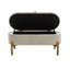 Banc de rangement rembourré avec siège en velours côtelé et pieds en bois massif 1 pièce-275817814