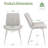 Modern Faux Leather Dining Chairs Set of 2, Upholstered Dining Side Chairs with Metal Legs, Comfort Backrest Chair For Kitchen Dining Room Cafe-1543726448-1543726462