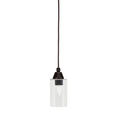 Mini-luminaire suspendu tout verre avec verre transparent de 4 po