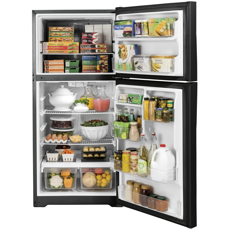 GE® ENERGY STAR® 19.2 Cu. Ft. Top-Freezer Refrigerator, Black