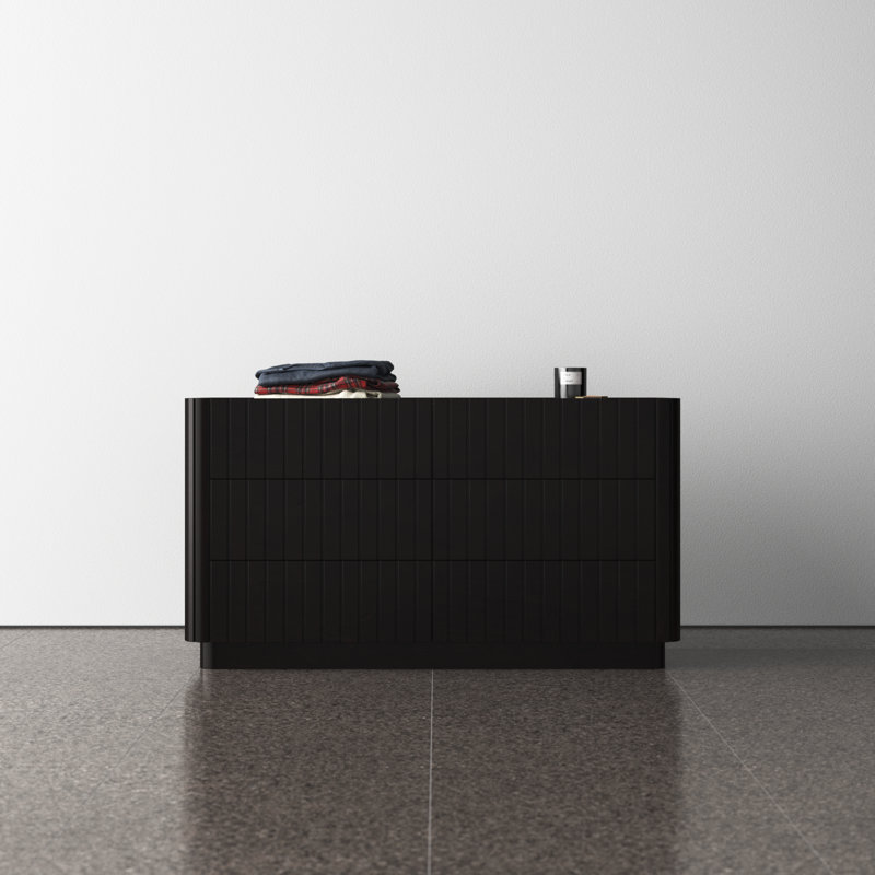 Daley 51'' W 6 - Drawer Dresser, Black
