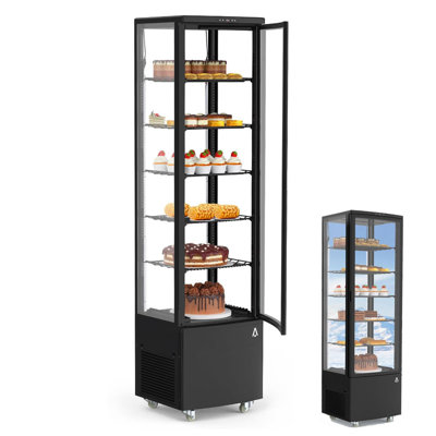 10.5 pieds cubes Pi. Vitrine de comptoir de boulangerie avec éclairage DEL et porte coulissante arrière