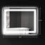 Miroir de salle de bain avec lumières à DEL 35 po x 28 po, brouillard, couleur réglable, fixation murale, rétroéclairé et éclairé à l'avant pour un miroir rafraîchissant de 35 po x 28 po, espace personnalisable, propre et attrayant