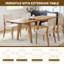 Ensemble de table de salle à manger Allforwood pour 4 à 12 sièges (62 "à 90") avec chaise rembourrée moderne en bois d'hévéa (table avec ensemble de 8 chaises)-333714448