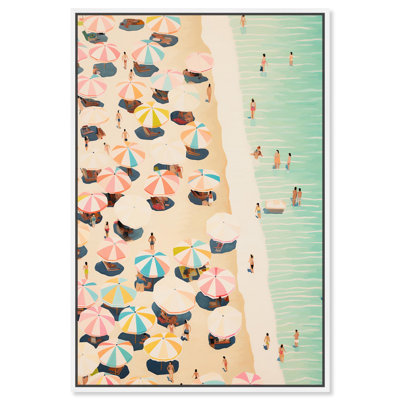 Beach Coastline Fun Canvas Modern Beach Wall Art by Art Remedy