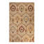 Tapis floral brun et brun rouille résistant aux taches 8 pi x 10 pi