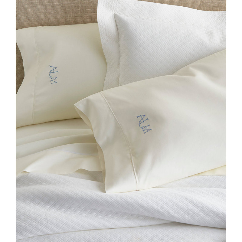 Soprano Egyptian Quality 100% Cotton Flat Sheet, Full/Queen Flat Sheet, Ivory