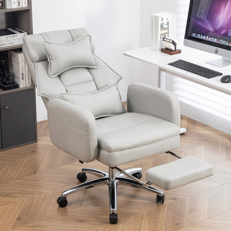 Swivel Ergonomic Office Chair, Light Gray