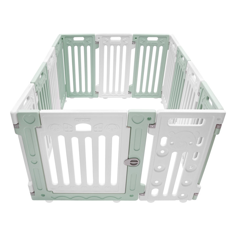 Parc portatif pour chat Geffre, Vert/blanc