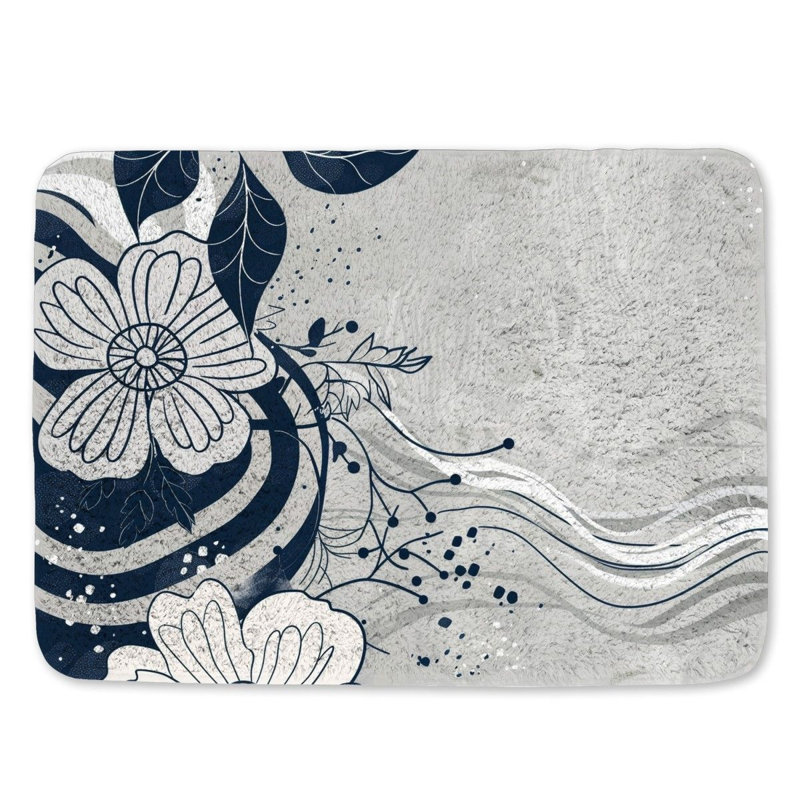 Emri Microfiber / Microsuede Non-Slip Bath Mat, 21" W x 34" L