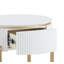 Table de bout Daveigh White High Finish & Gold Finish