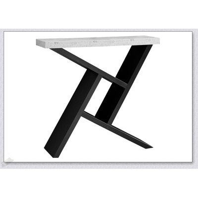 Modern Narrow Grey And Laminate Console Table For Entryway, Living Room, Or Bedroom, Combining Style And Functionality.