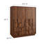 Bulwark 3-Door Wardrobe Closet In Walnut