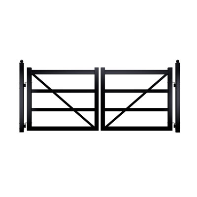 ALEKO Montana Farm Style Dual Swing Driveway Gate - 12ft