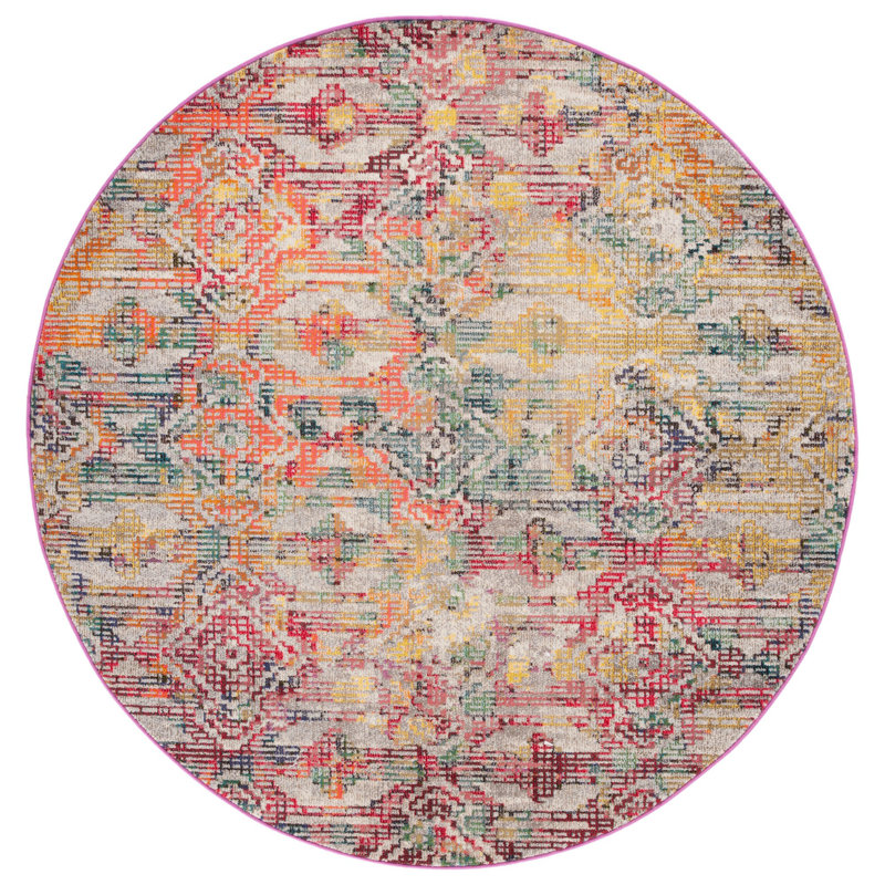 Monaco Performance Southwestern Rug, Round 6'7"