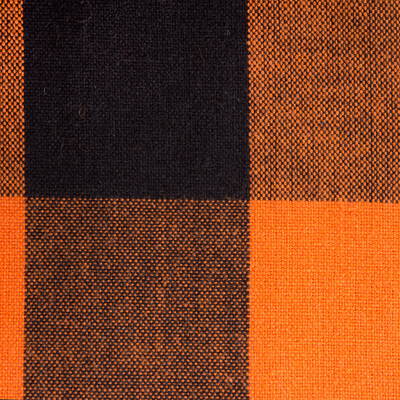 Wolsingham Gingham 100% Cotton Table Runner, 108" L x 14" W, Orange