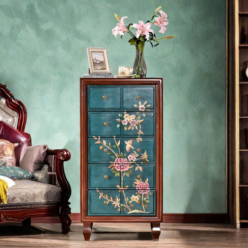 Armoire décorative peinte American