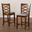 Upholstered Counter Stool with Solid Wood Frame