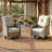 4-Piece Outdoor Wicker Swivel Rocking Chairs With Cushioned Seats-723298838