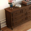 Armoire d'appoint en bois manufacturé et brun noisette