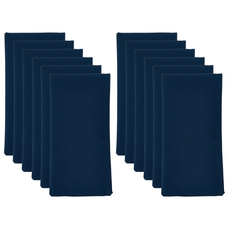 Evansville Polyester Solid Colour Square Napkin, Navy Blue
