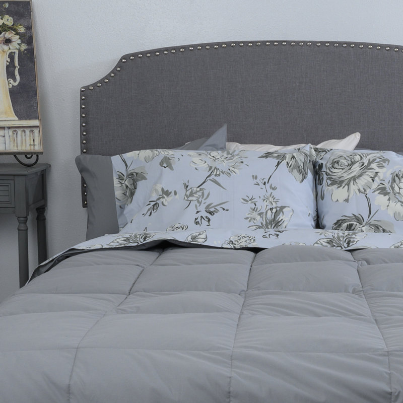  Édredon en duvet moyen C105, Grand édredon, Gris pierre