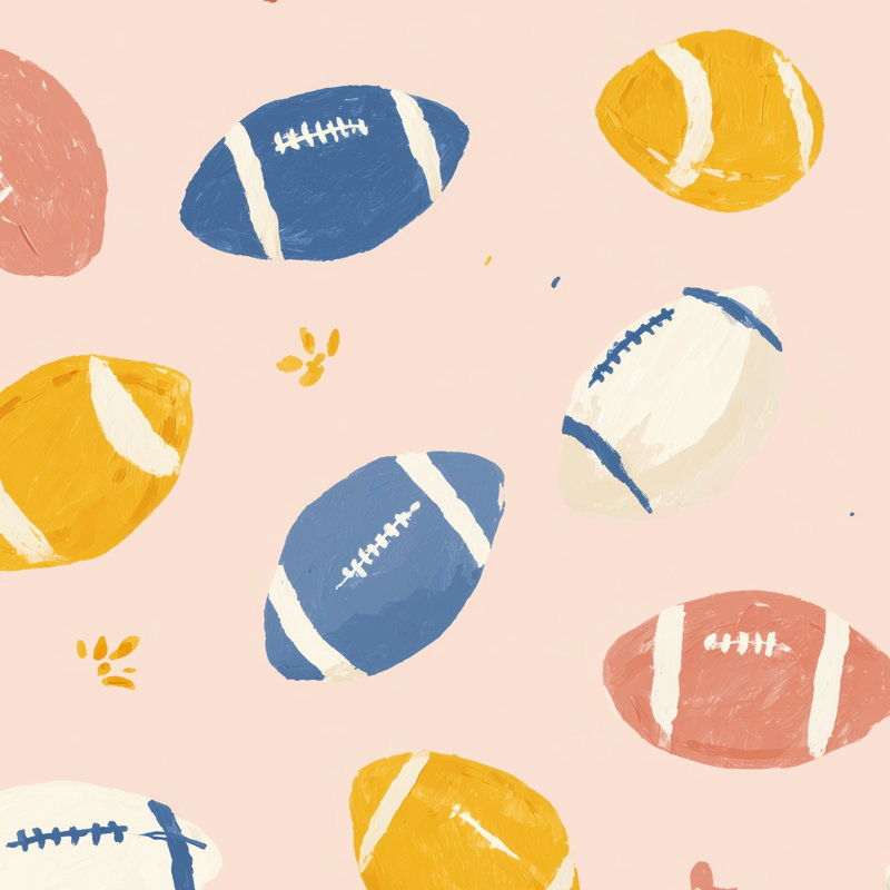 Papier peint à motif abstrait Football