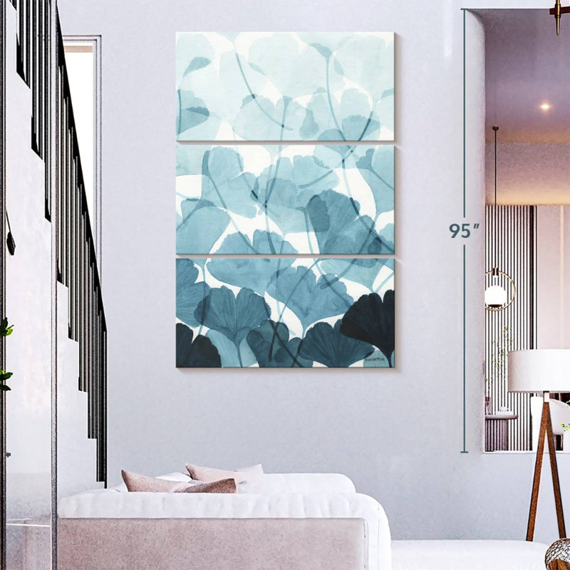 Harnek Cool Rain Gingko, 74" H x 48" W