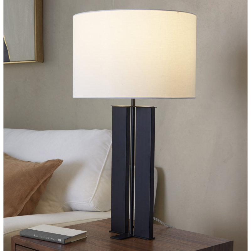 Whitacre 28" Metal Table Lamp, Black