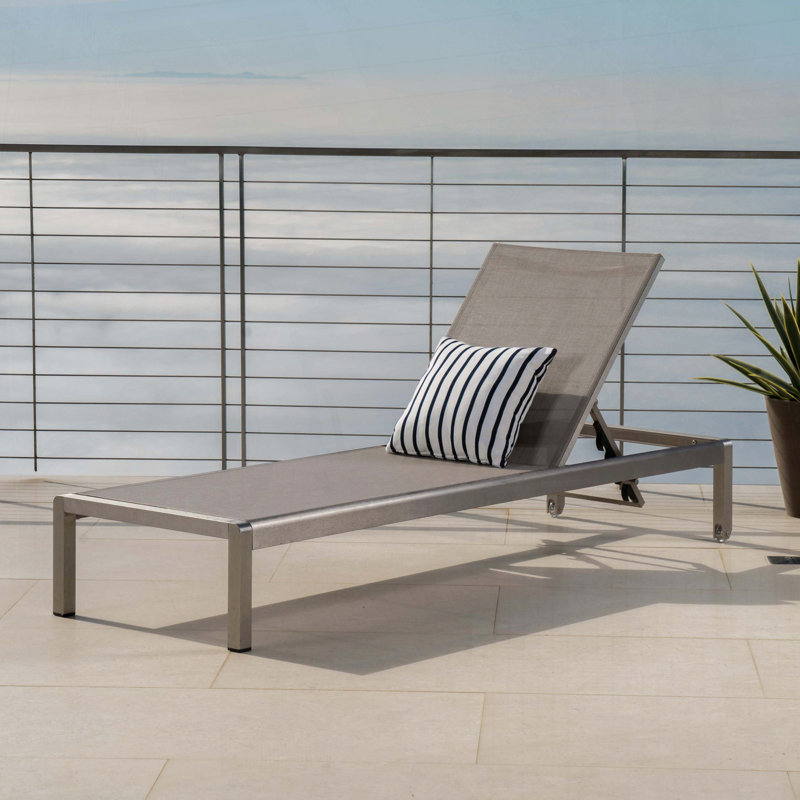 Fauteuil inclinable d'extérieur réglable à 5 positions avec roulettes Cape Coral KD