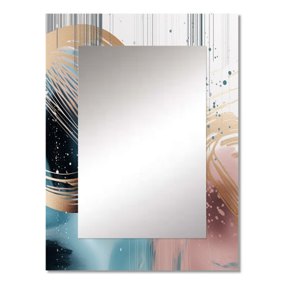 Whispers Of Marble I - Marble Decorative Mirror, Gold Wall Mirror, Printed Metal Art