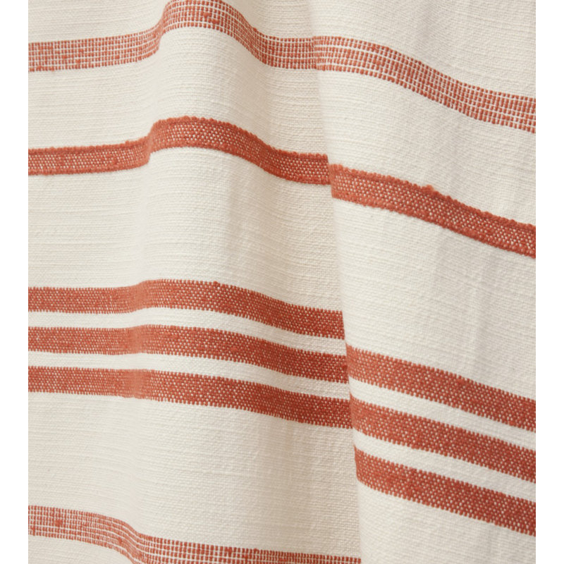 Mélange de coton Marina, Blanc / orange