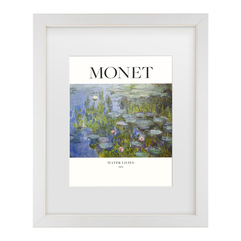 Œuvre encadrée «ologicella »par Claude Monet, H 16 po x l 13 po