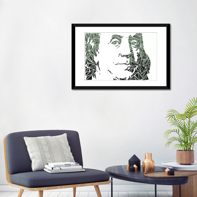 «Benjamin Franklin», impression sur toile, H 24 po x l 32 po x P 1 po, Papier d'art encadré noir