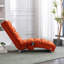 Méridienne rembourrée de luxe avec vibration pour la détente, canapé inclinable de loisirs moderne en tissu à dossier fixe pour le salon / la chambre à coucher-131649123