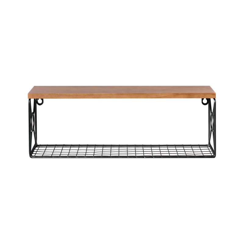 2 Piece Solid Wood Bracket Shelf