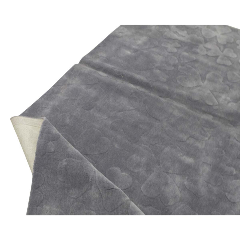 Floral Area Rug in Gray, Rectangle 8'6" x 11'7"
