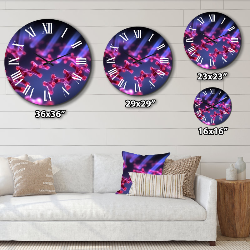 Horloge murale Futuristic Infinity Matrix II - Fractals, Médium