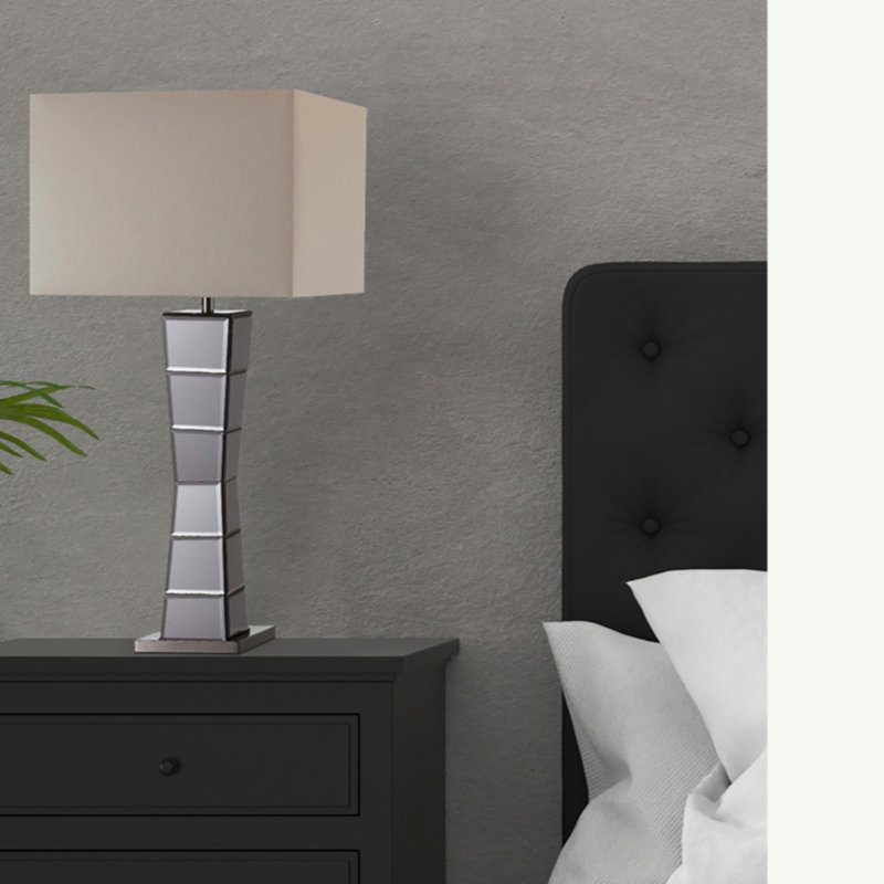 Lampe de table carrée avec miroir 29,5 pouces Alistair